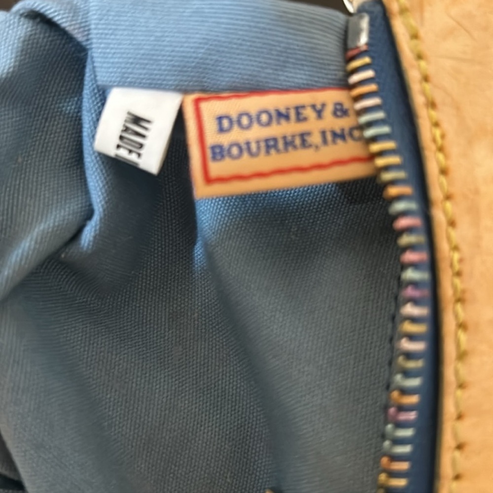 Dooney & Bourke Rainbow Zipper Bag,Heart Charm. Coated Canvas & Leather - Picture 3 of 15